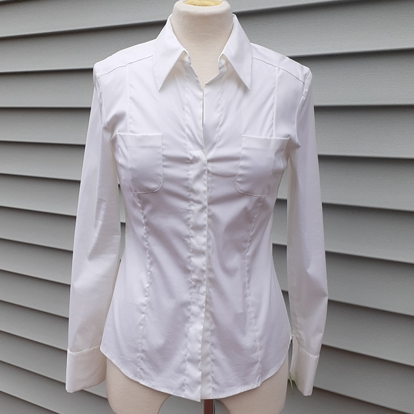Piazza Sempione Tops - Piazza Sempione white button-up blouse